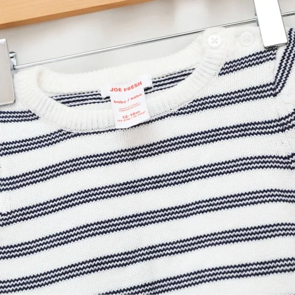 Set of 2 Baby Gap tops 1 Joe Fresh dress baby girl infant 12-18 toddler striped - Picture 11 of 13